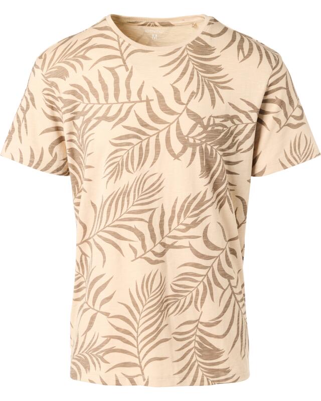 T-shirt à feuilles de palmier homme, écru (KiK T-Shirt mit Palmenblättern (naturfarben)) — KiK, produit allemand authentique au Maroc