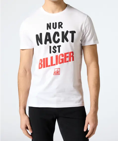 Party T-Shirt „Nur nackt ist billiger“