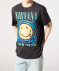 T-Shirt in ausgewaschener Optik schwarz