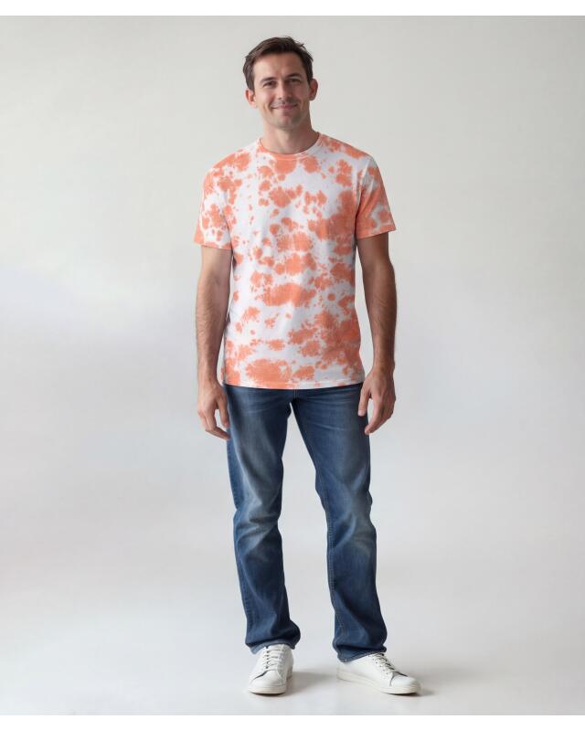 T-shirt batik homme, corail (KiK Batik T-Shirt (koralle)) — KiK, produit allemand authentique au Maroc