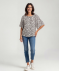 Bluse aus Viskose schwarz bedruckt