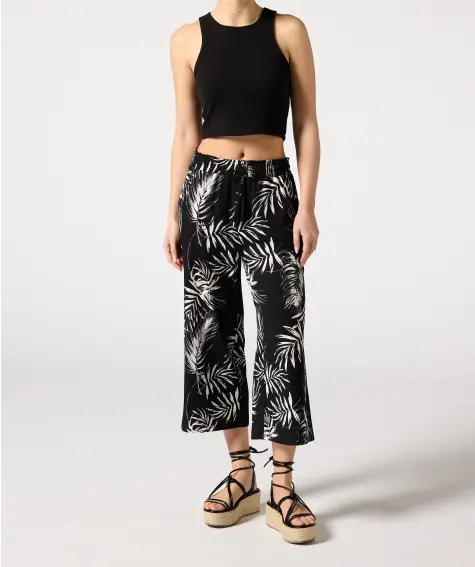 Struktur-Culotte mit Muster