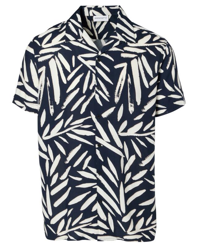 Chemise décontractée homme, noir à motifs (KiK Legeres Hemd (schwarz gemustert)) — KiK, produit allemand authentique au Maroc