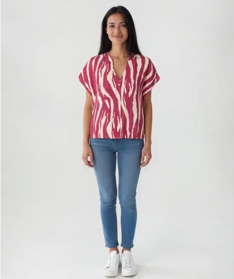 Bluse mit Zebramuster