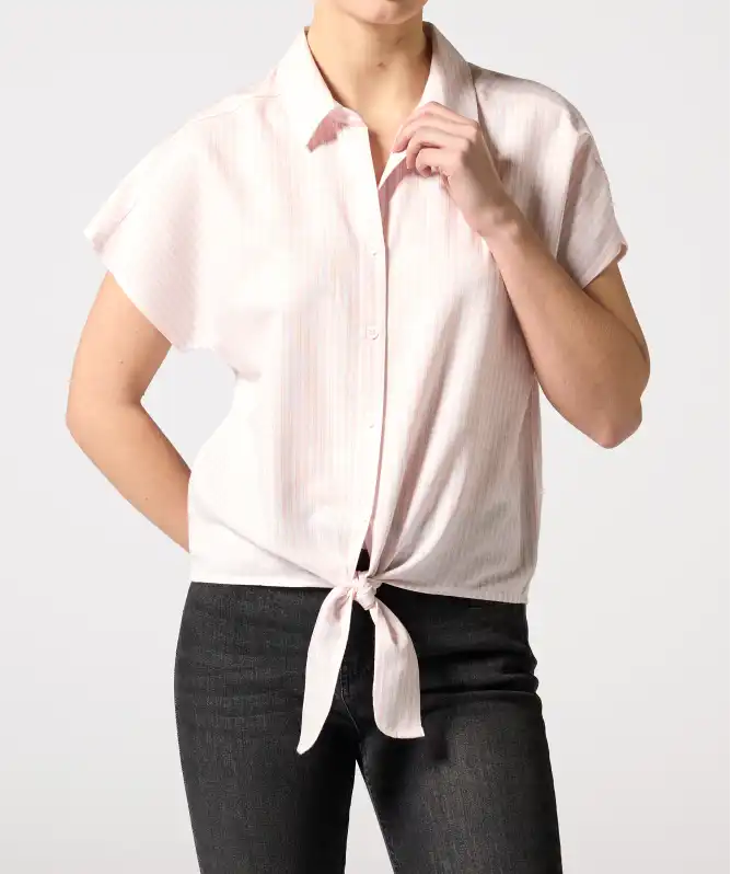 Blouse met vleermuismouwen en strepen