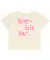 Kinder T-shirt met gehaakte bloemen creme