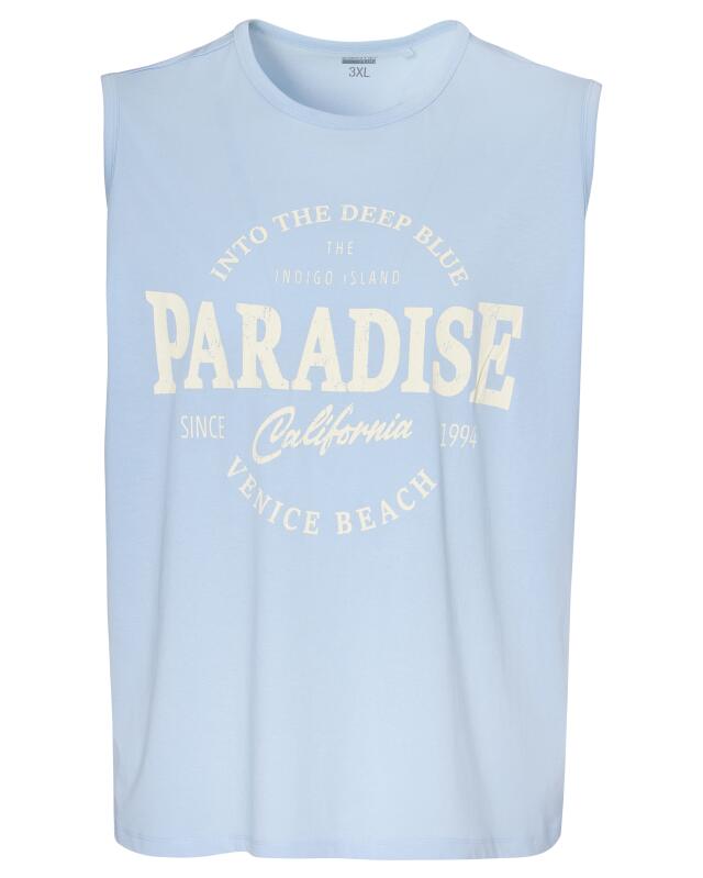 Débardeur à imprimé devant homme, bleu clair (KiK Tanktop mit Frontprint (hellblau)) — KiK, produit allemand authentique au Maroc