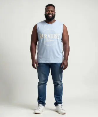 Tanktop met opdruk op de voorkant