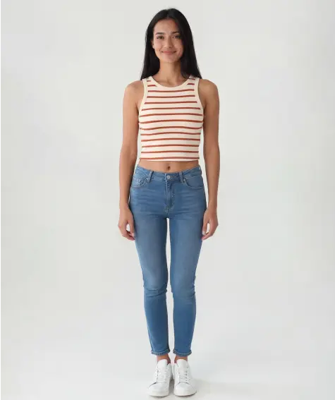 Gestreiftes Crop-Top