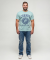 T-shirt met print op voorzijde petrol