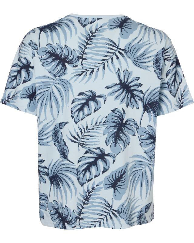 Cotton T-shirt for men, blue printed (KiK T-Shirt aus Baumwolle (blau bedruckt)) — KiK, authentic German product in Morocco