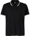 Poloshirt mit Kontraststreifen schwarz