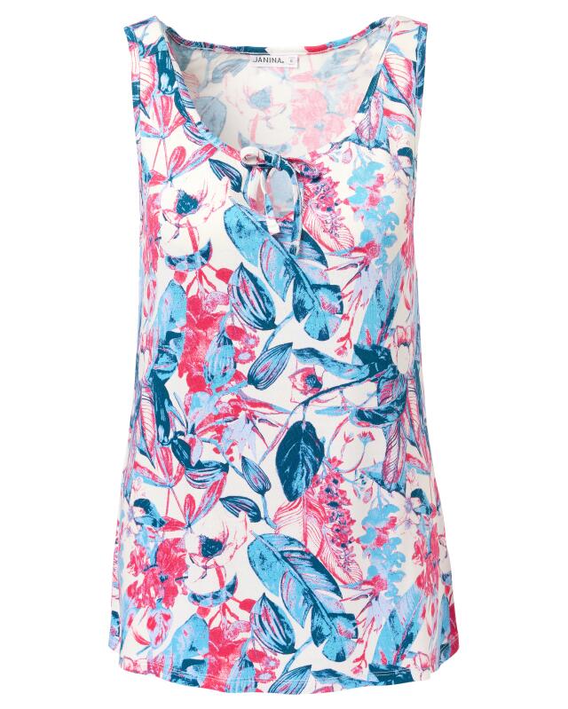 Top en viscose femme, à fleurs (KiK Top aus Viskose (Blumendruck)) — KiK, produit allemand authentique au Maroc