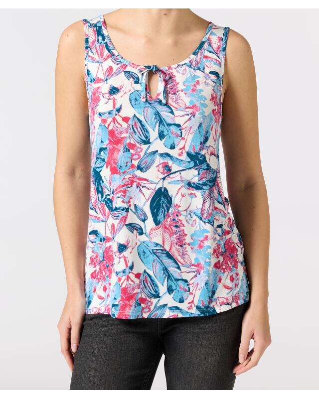 Top en viscose femme, à fleurs (KiK Top aus Viskose (Blumendruck)) — KiK, produit allemand authentique au Maroc