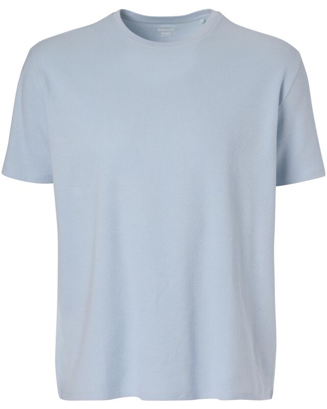 تيشيرت بنسيج الوافل للرجال، أزرق فاتح (KiK T-Shirt mit Waffelstruktur (hellblau)) — KiK, منتج ألماني أصلي في المغرب