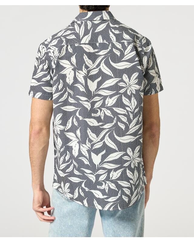 Chemise en seersucker homme, bleu marine imprimé (KiK Seersucker-Hemd (dunkelblau bedruckt)) — KiK, produit allemand authentique au Maroc