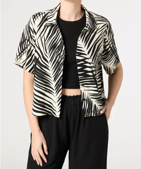 Gemusterte Bluse aus Viskose