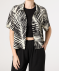Gemusterte Bluse aus Viskose Zebradruck