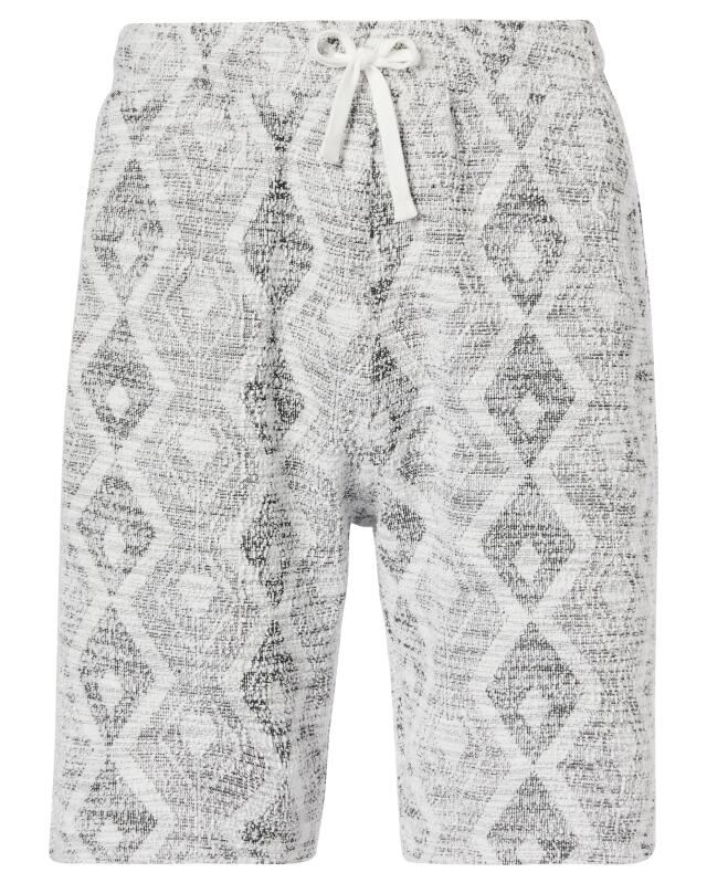 Short à motif losanges homme, noir à motifs (KiK Shorts mit Rautenmuster (schwarz gemustert)) — KiK, produit allemand authentique au Maroc