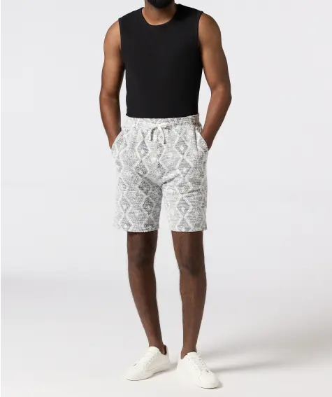 Shorts mit Rautenmuster