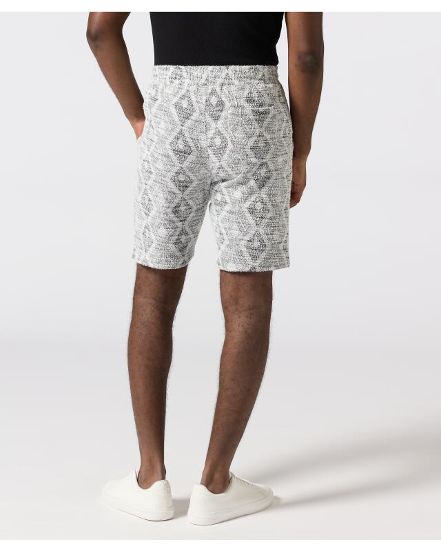 Short à motif losanges homme, noir à motifs (KiK Shorts mit Rautenmuster (schwarz gemustert)) — KiK, produit allemand authentique au Maroc