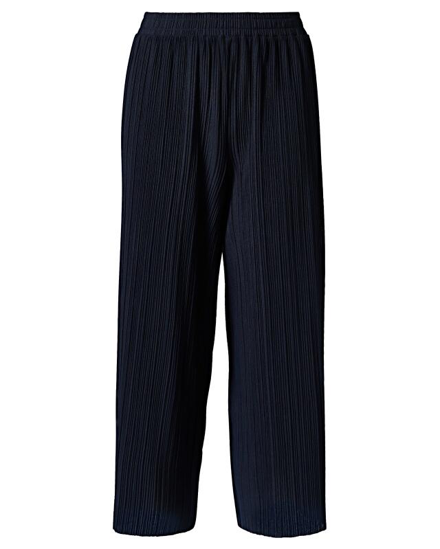7/8-length pleated culottes for women, navy (KiK Plissee-Culotte in 7/8-Länge (dunkelblau)) — KiK, authentic German product in Morocco