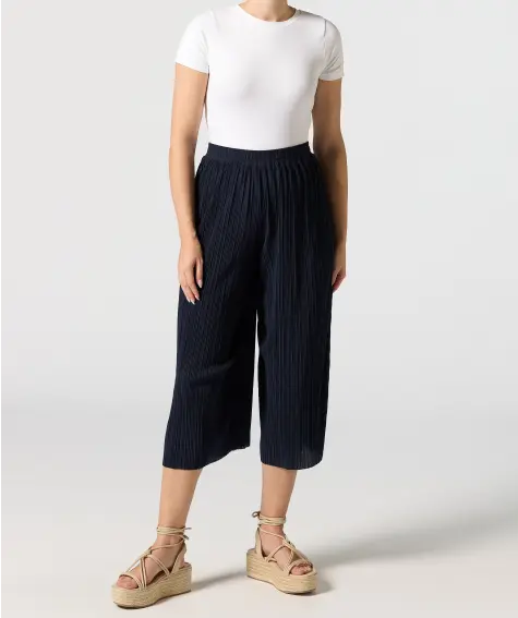 Plissee-Culotte in 7/8-Länge