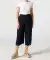 Culottes met plooien in 7/8 lengte donkerblauw