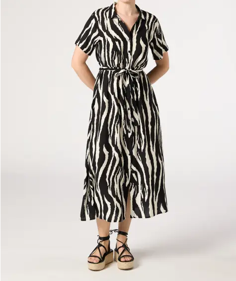 Midikleid mit Zebramuster