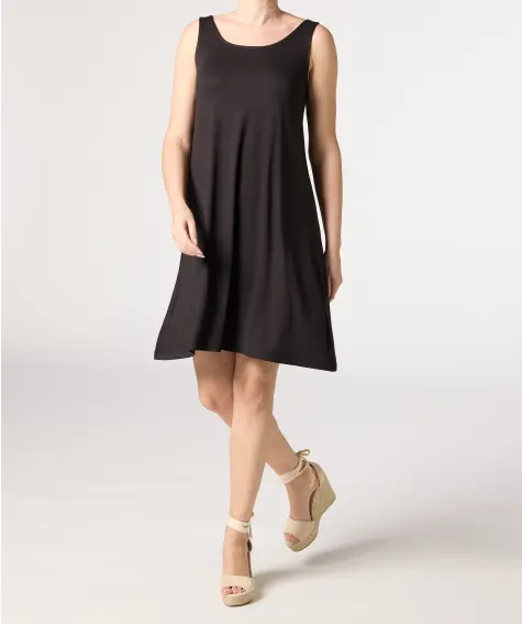 Schwarzes Kleid mit Stretch