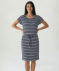 Gestreiftes Kleid dunkelblau gestreift