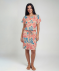 Kleid mit sommerlichem Muster Blumendruck
