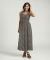 Ärmelloses Kleid schwarz/weiß