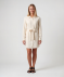 Kleid mit Leinenanteil Beige melange