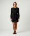Hemdblusenkleid mit Leinenanteil schwarz