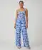 Jumpsuit mit Allover-Print blau/weiß