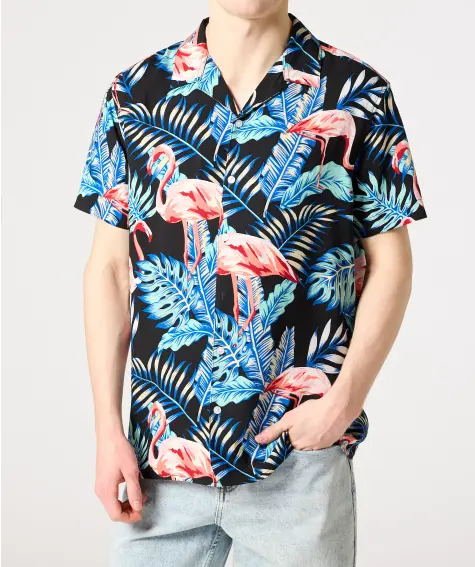 Hemd mit Flamingos