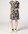 Sommerliches Shirt-Kleid schwarz bedruckt