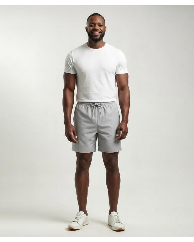 Shorts with pockets for men, grey (KiK Shorts mit Taschen (grau)) — KiK, authentic German product in Morocco