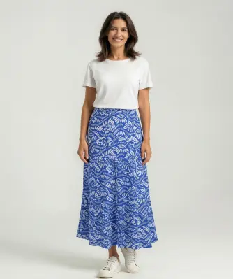 Stufenrock aus Viskose