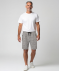Melange-Shorts hellgrau
