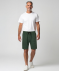 Short melange donkergroen