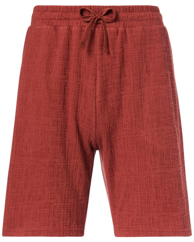 Textured Bermuda-length shorts for men, dark red (KiK Strukturierte Shorts in Bermudalänge (dunkelrot)) — KiK, authentic German product in Morocco