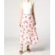 Falda midi con corte escalonado