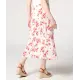 Falda midi con corte escalonado