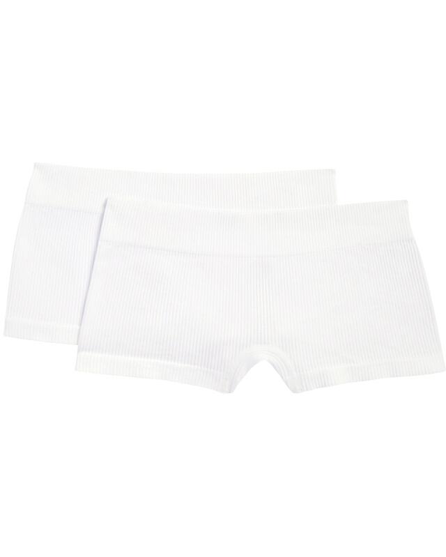 Ribbed briefs for girls, white (KiK Pantys mit Rippstruktur (weiß)) — KiK, authentic German product in Morocco