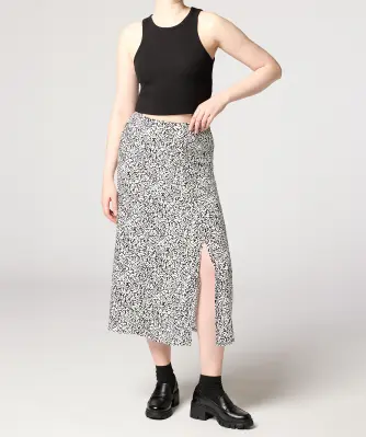 Midirock mit langem Schlitz