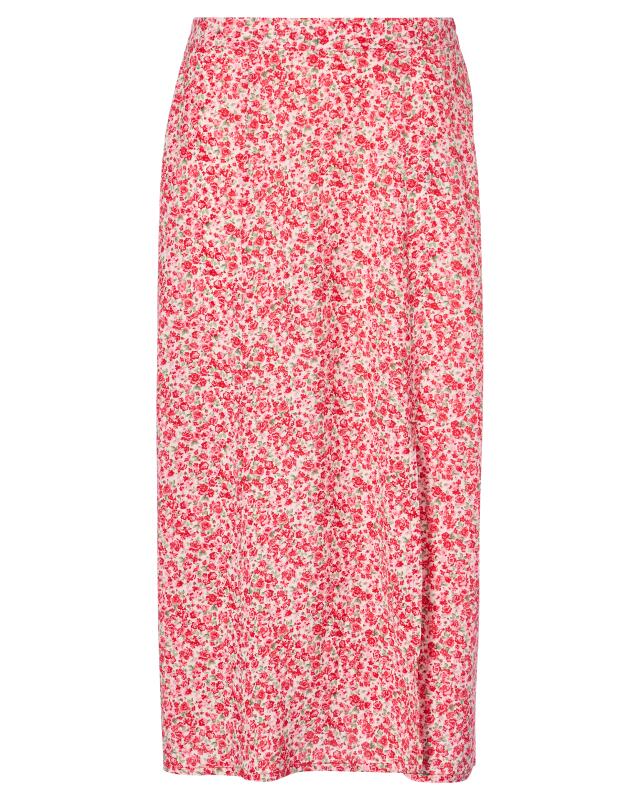 Midi skirt with long slit for women, floral print (KiK Midirock mit langem Schlitz (Blumendruck)) — KiK, authentic German product in Morocco