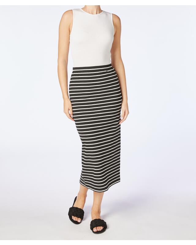 Slim-fit skirt for women, black/white (KiK Schmal geschnittener Rock (schwarz/weiß)) — KiK, authentic German product in Morocco