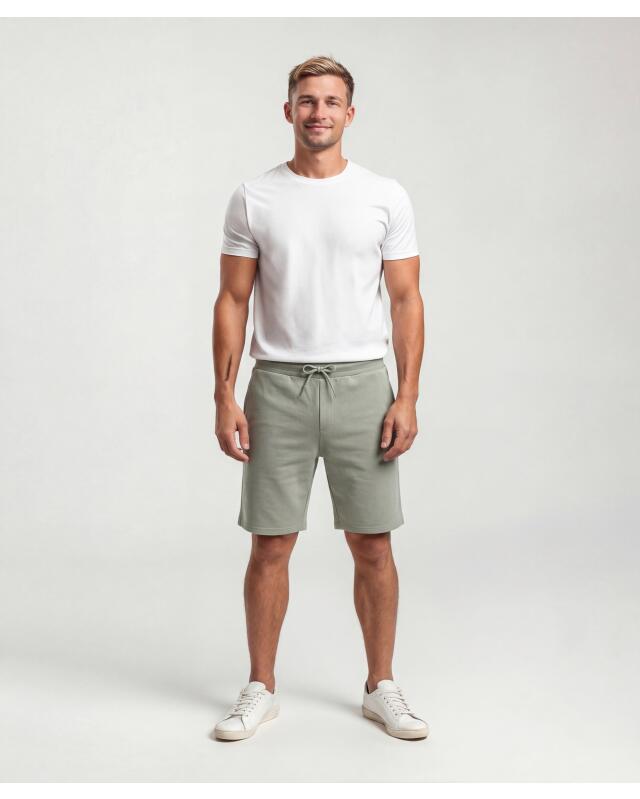 Short en sweat longueur bermuda homme, vert clair (KiK Sweatshors in Bermudalänge (hellgrün)) — KiK, produit allemand authentique au Maroc